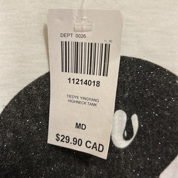 NWT Tie-Dye Yin-Yang High Neck Girls Tank Top - Picture 6 of 9